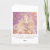 Vrouwe van het Bos Wenskaart Kaart (Achterkant)