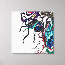 Vrouwe van het leven canvas afdruk