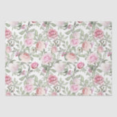  Vrouwelijk Bloemen Waterverf Roze Rozen Tissuepapier (Voorkant)