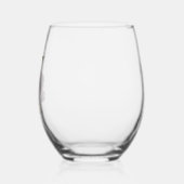 Vrouwelijk bloemmonogram de letter E Wijnglas Zonder Voet (Links)