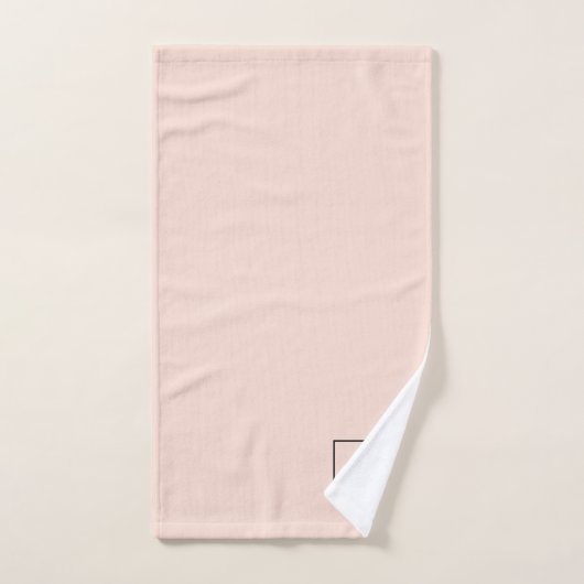 Vrouwelijk Blush Roze Monogram Initiaal Script Chi Bad Handdoek (Handdoek)