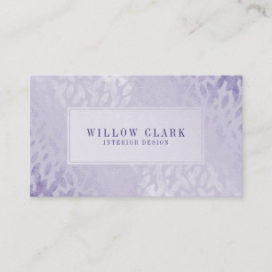 Vrouwelijk Bord Violet Gold Willow Tree Leaf Patte Visitekaartje