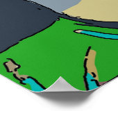 Vrouwelijk Cubisme gezicht Poster (Hoek)