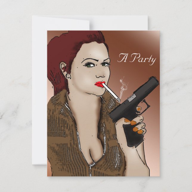 Vrouwelijk Fatale - Roken en Pistolen (Voorkant)