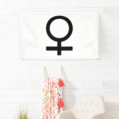 Vrouwelijk geslachtsymbool spandoek (Insitu)