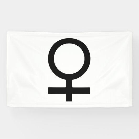 Vrouwelijk geslachtsymbool spandoek (Horizontaal)