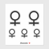 Vrouwelijk geslachtsymbool sticker (Vel)