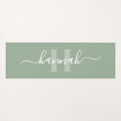 Vrouwelijk groot monogram schrift yogamat (Voorkant (horizontaal))