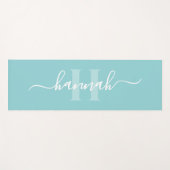 Vrouwelijk groot monogram schrift yogamat (Voorkant (horizontaal))