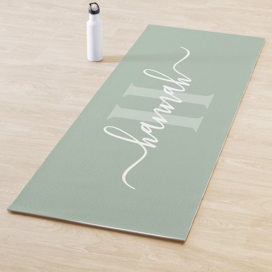 Vrouwelijk groot monogram schrift yogamat