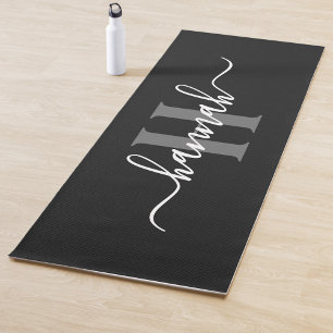 Vrouwelijk groot monogram schrift yogamat