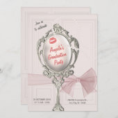 Vrouwelijk klassiek afstuderen kaart (Voorkant / Achterkant)