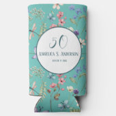 Vrouwelijk Licht Blauwgroen Bloemen Wildbloempatro (Achterkant)