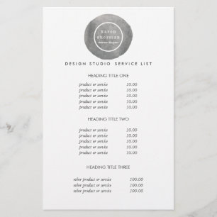 Vrouwelijk logo grijs Prijzen & Diensten Flyer