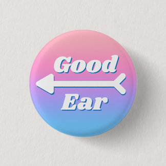 Vrouwelijk Minimaal Roze Blauw Goed Oor Moeilijk H Ronde Button 3,2 Cm
