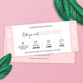 Vrouwelijk Modern Event Ticket Company Cadeaubon Kaart