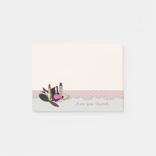Vrouwelijk Modern Trendy,Kant,Make-up Post-it® Notes (Voorkant)