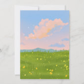 Vrouwelijk natuur meisje kaart (Achterkant)