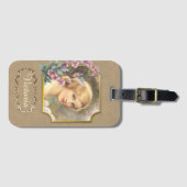   vrouwelijk portret op maat bagagelabel (Voorkant (horizontaal))