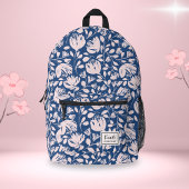 Vrouwelijk Roze Abstracte Bloemen Custom Script Na Bedrukte Rugzak