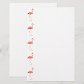 Vrouwelijk roze Flamingo patroon Briefpapier (Voorkant / Achterkant)