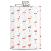 Vrouwelijk roze Flamingo patroon Heupfles (Voorkant)