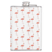 Vrouwelijk roze Flamingo patroon Heupfles (Achterkant)