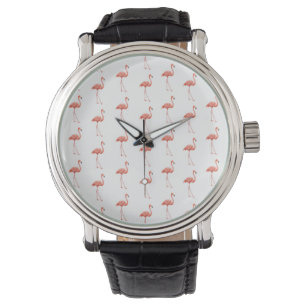 Vrouwelijk roze Flamingo patroon Horloge
