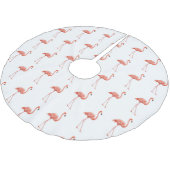 Vrouwelijk roze Flamingo patroon Kerstboom Rok (Gekanteld)