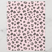 Vrouwelijk roze luipaard print papier blad (Achterkant)