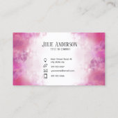 Vrouwelijk Roze marmer drijvende inkt Visitekaartj Visitekaartje (Achterkant)