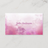 Vrouwelijk Roze marmer drijvende inkt Visitekaartj Visitekaartje (Voorkant)
