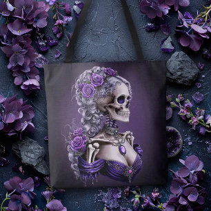 Vrouwelijk skelet Cameo-stijl portret Draagtas