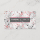 Vrouwelijk sprankelend roos goud | professioneel visitekaartje (Voorkant)