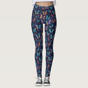 Vrouwelijk trendy kleurrijk vlinder insectenpatroo leggings