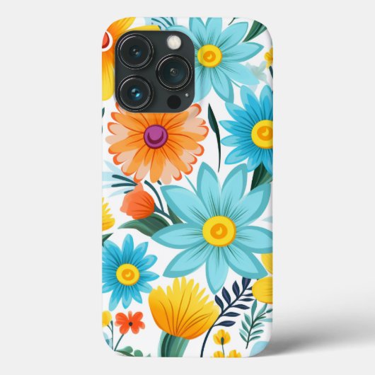 vrouwelijk wit bloemmotief Case-Mate iPhone case (Achterkant)