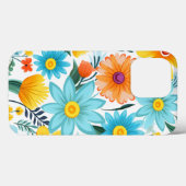vrouwelijk wit bloemmotief Case-Mate iPhone case (Achterkant (horizontaal))