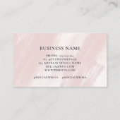Vrouwelijke Abstracte Blush Pink Beauty Boho Contactkaartje (Achterkant)