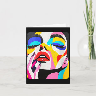 Vrouwelijke abstracte modeontwerper voor vrouwen  kaart