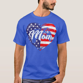 Vrouwelijke Amerikaanse vlag Video Game Mam Appare T-shirt