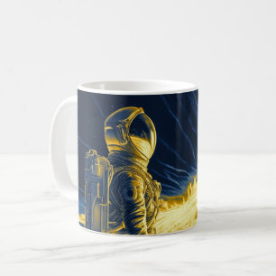 Vrouwelijke astronaut koffiemok
