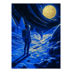 Vrouwelijke astronaut perfect poster