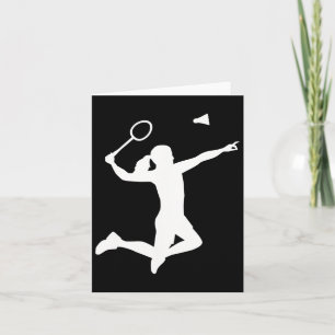 Vrouwelijke badmintonspeler kaart