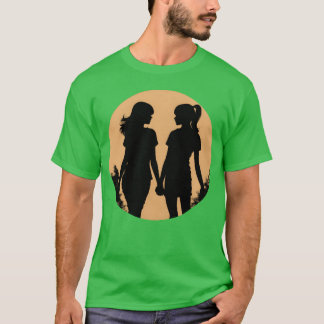 Vrouwelijke beste vriendinnen vrouwen houden elkaa t-shirt