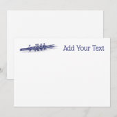 Vrouwelijke blauw roeiers, bemanning, watersport (Voorkant / Achterkant)