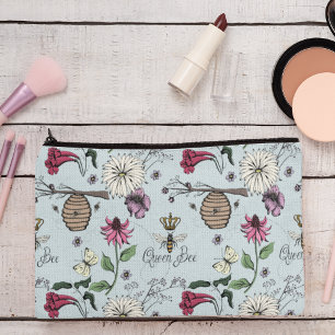 Vrouwelijke Blauwe Koningin bij & Gouden Kroon Etui