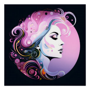 "Vrouwelijke bloei" Schoonheid van vrouwen Perfect Poster