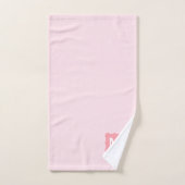 Vrouwelijke Blush Roze Minimalist Chique Monogram Bad Handdoek (Handdoek)