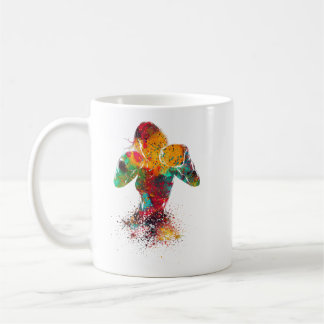 Vrouwelijke bokser koffiemok