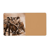 Vrouwelijke brandweerlieden Pearl Harbour 7 decemb Etiket (Voorkant)